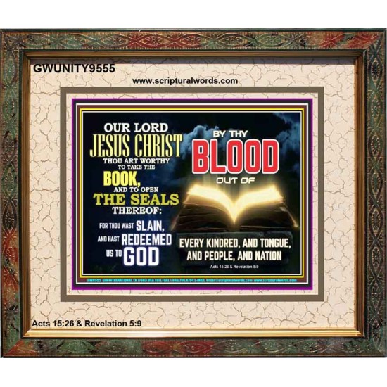 THOU ART WORTHY TO OPEN THE SEAL OUR LORD JESUS CHRIST  Ultimate Inspirational Wall Art Picture  GWUNITY9555  