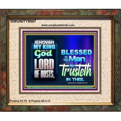 THE MAN THAT TRUSTETH IN THE LORD  Unique Power Bible Picture  GWUNITY9557  "25X20"