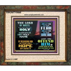 LORD OF HOSTS ONLY HOPE OF SAFETY  Unique Scriptural Portrait  GWUNITY9565  "25X20"