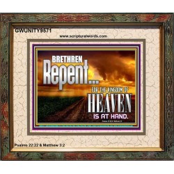 THE KINGDOM OF HEAVEN IS AT HAND  Children Room Portrait  GWUNITY9571  "25X20"