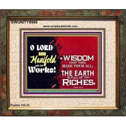 MANY ARE THY WONDERFUL WORKS O LORD  Children Room Portrait  GWUNITY9580  "25X20"