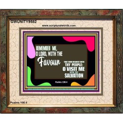 REMEMBER ME O GOD WITH THY FAVOUR AND SALVATION  Ultimate Inspirational Wall Art Portrait  GWUNITY9582  "25X20"