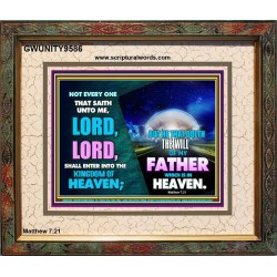DOING THE WILL OF GOD ONE OF THE KEY TO KINGDOM OF HEAVEN  Righteous Living Christian Portrait  GWUNITY9586  "25X20"