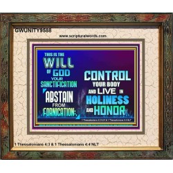 THE WILL OF GOD SANCTIFICATION HOLINESS AND RIGHTEOUSNESS  Church Portrait  GWUNITY9588  "25X20"