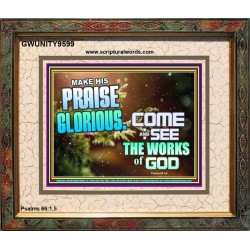 MAKE HIS PRAISE GLORIOUS  Modern Art Portrait  GWUNITY9599  "25X20"