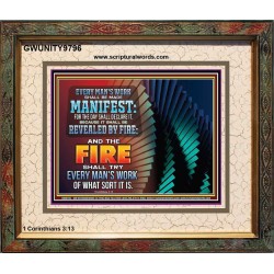 YOUR WORKS SHALL BE TRIED BY FIRE  Modern Art Picture  GWUNITY9796  