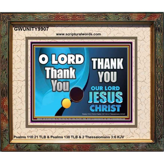 THANK YOU OUR LORD JESUS CHRIST  Custom Biblical Painting  GWUNITY9907  