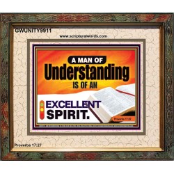 A MAN OF UNDERSTANDING IS OF AN EXCELLENT SPIRIT  New Wall Décor  GWUNITY9911  