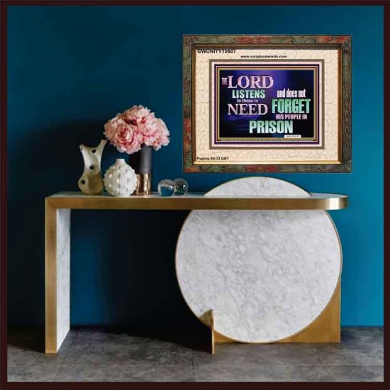 THE LORD NEVER FORGET HIS CHILDREN  Christian Artwork Portrait  GWUNITY10507  