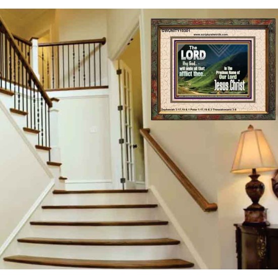 THE LORD WILL UNDO ALL THY AFFLICTIONS  Custom Wall Scriptural Art  GWUNITY10301  