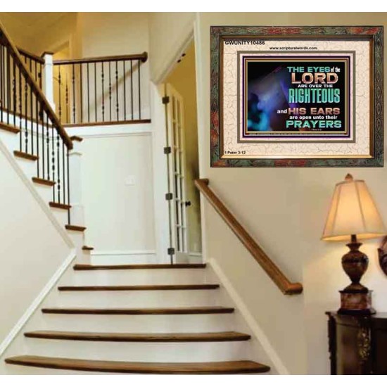THE EYES OF THE LORD ARE OVER THE RIGHTEOUS  Religious Wall Art   GWUNITY10486  