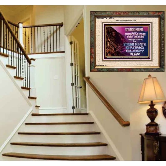 STAGGERED NOT AT THE PROMISE OF GOD  Custom Wall Art  GWUNITY10599  