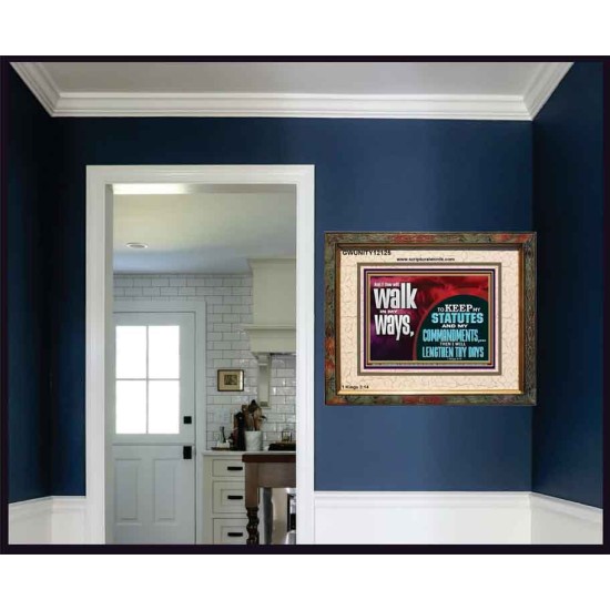 KEEP MY STATUTES AND MY COMMANDMENTS  Custom Wall Scripture Art  GWUNITY12125  