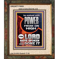 POWER FROM ON HIGH - HOLY GHOST FIRE  Righteous Living Christian Picture  GWUNITY10003  "20X25"