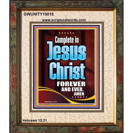 COMPLETE IN JESUS CHRIST FOREVER  Children Room Portrait  GWUNITY10015  