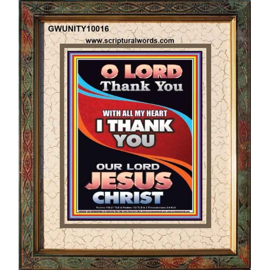 THANK YOU OUR LORD JESUS CHRIST  Sanctuary Wall Portrait  GWUNITY10016  