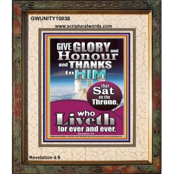 GIVE GLORY AND HONOUR TO JEHOVAH EL SHADDAI  Biblical Art Portrait  GWUNITY10038  "20X25"