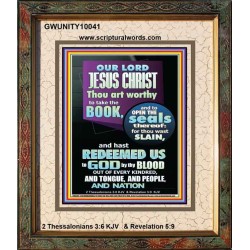 YOU ARE WORTHY TO OPEN THE SEAL OUR LORD JESUS CHRIST   Wall Art Portrait  GWUNITY10041  "20X25"