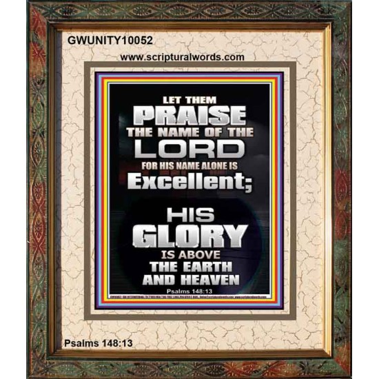 LET THEM PRAISE THE NAME OF THE LORD  Bathroom Wall Art Picture  GWUNITY10052  