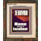 JEHOVAH NAME ALONE IS EXCELLENT  Scriptural Art Picture  GWUNITY10055  