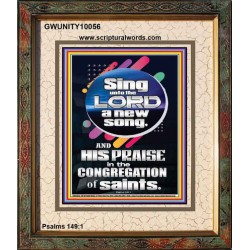 SING UNTO THE LORD A NEW SONG  Biblical Art & Décor Picture  GWUNITY10056  "20X25"