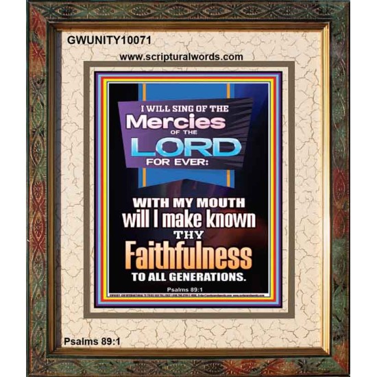 SING OF THE MERCY OF THE LORD  Décor Art Work  GWUNITY10071  