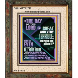 THE GREAT DAY OF THE LORD  Sciptural Décor  GWUNITY11772  "20X25"