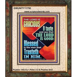 THE LORD IS GRACIOUS AND EXTRA ORDINARILY GOOD TRUST HIM  Biblical Paintings  GWUNITY11792  "20X25"