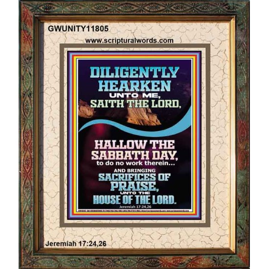 BRING SACRIFICES OF PRAISE TO THE HOUSE OF GOD  Christian Art Portrait  GWUNITY11805  