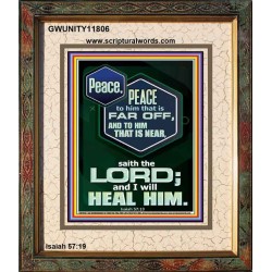 PEACE PEACE TO HIM THAT IS FAR OFF AND NEAR  Christian Wall Art  GWUNITY11806  "20X25"