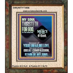 BECAUSE OF YOUR UNFAILING LOVE AND GREAT COMPASSION  Bible Verse Portrait  GWUNITY11808  "20X25"