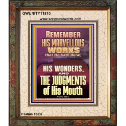 REMEMBER HIS MARVELLOUS WORKS  Scripture Portrait   GWUNITY11810  "20X25"