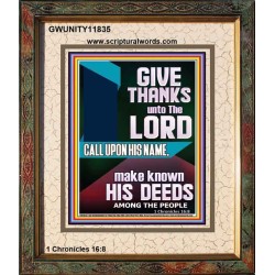 MAKE KNOWN HIS DEEDS AMONG THE PEOPLE  Custom Christian Artwork Portrait  GWUNITY11835  "20X25"