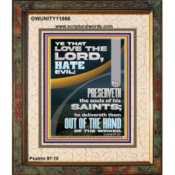 THE LORD PRESERVETH THE SOULS OF HIS SAINTS  Inspirational Bible Verse Portrait  GWUNITY11866  "20X25"