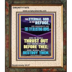 THE EVERLASTING ARMS OF JEHOVAH  Printable Bible Verse to Portrait  GWUNITY11875  "20X25"