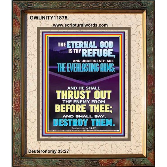 THE EVERLASTING ARMS OF JEHOVAH  Printable Bible Verse to Portrait  GWUNITY11875  