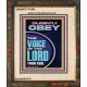 DILIGENTLY OBEY THE VOICE OF THE LORD OUR GOD  Unique Power Bible Portrait  GWUNITY11901  