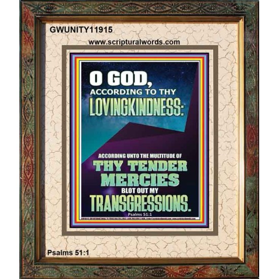 IN THE MULTITUDE OF THY TENDER MERCIES BLOT OUT MY TRANSGRESSIONS  Children Room  GWUNITY11915  