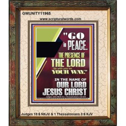 GO IN PEACE THE PRESENCE OF THE LORD BE WITH YOU  Ultimate Power Portrait  GWUNITY11965  "20X25"
