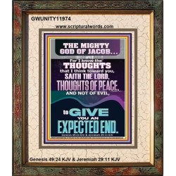 THOUGHTS OF PEACE AND NOT OF EVIL  Scriptural Décor  GWUNITY11974  "20X25"