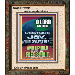 THE JOY OF SALVATION  Bible Verse Portrait  GWUNITY11984  "20X25"