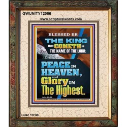 PEACE IN HEAVEN AND GLORY IN THE HIGHEST  Contemporary Christian Wall Art  GWUNITY12006  "20X25"