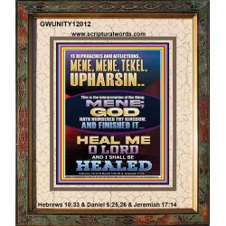 YE REPROACHES AND AFFLICTIONS MENE MENE TEKEL UPHARSIN  Scripture Art Prints Portrait  GWUNITY12012  "20X25"