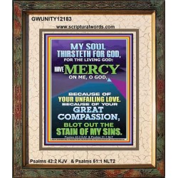 BECAUSE OF YOUR UNFAILING LOVE AND GREAT COMPASSION  Religious Wall Art   GWUNITY12183  "20X25"