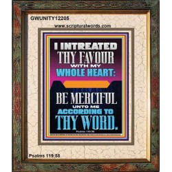 I INTREATED THY FAVOUR WITH MY WHOLE HEART  Scripture Art Portrait  GWUNITY12205  "20X25"