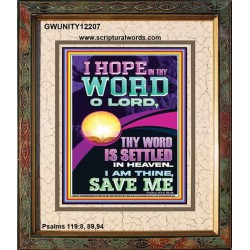 I HOPE IN THY WORD O LORD  Scriptural Portrait Portrait  GWUNITY12207  "20X25"