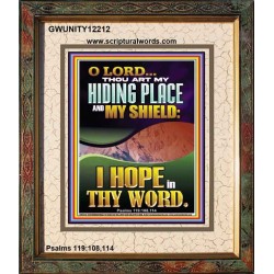 THOU ART MY HIDING PLACE AND SHIELD  Religious Art Portrait  GWUNITY12212  "20X25"