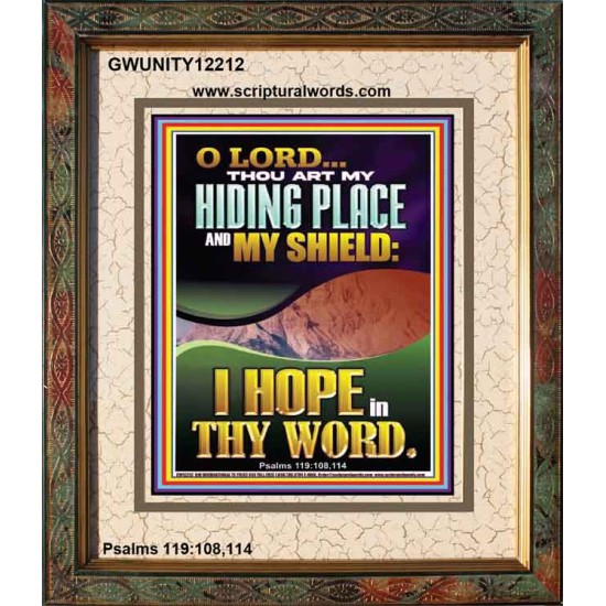 THOU ART MY HIDING PLACE AND SHIELD  Religious Art Portrait  GWUNITY12212  