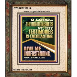 THE RIGHTEOUSNESS OF THY TESTIMONIES IS EVERLASTING  Scripture Art Prints  GWUNITY12214  "20X25"