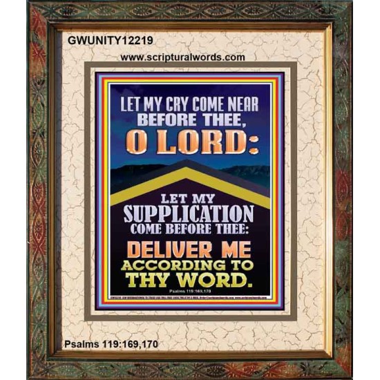 LET MY SUPPLICATION COME BEFORE THEE O LORD  Unique Power Bible Picture  GWUNITY12219  